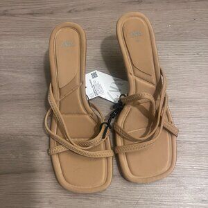 ZARA Athletic Heeled Sandals SZ 39